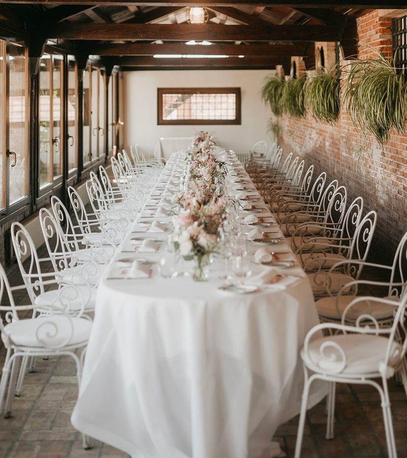 Il tavolo imperiale di un matrimonio alla Locanda Cipriani a Torcello, Venezia firmato Hecate Events