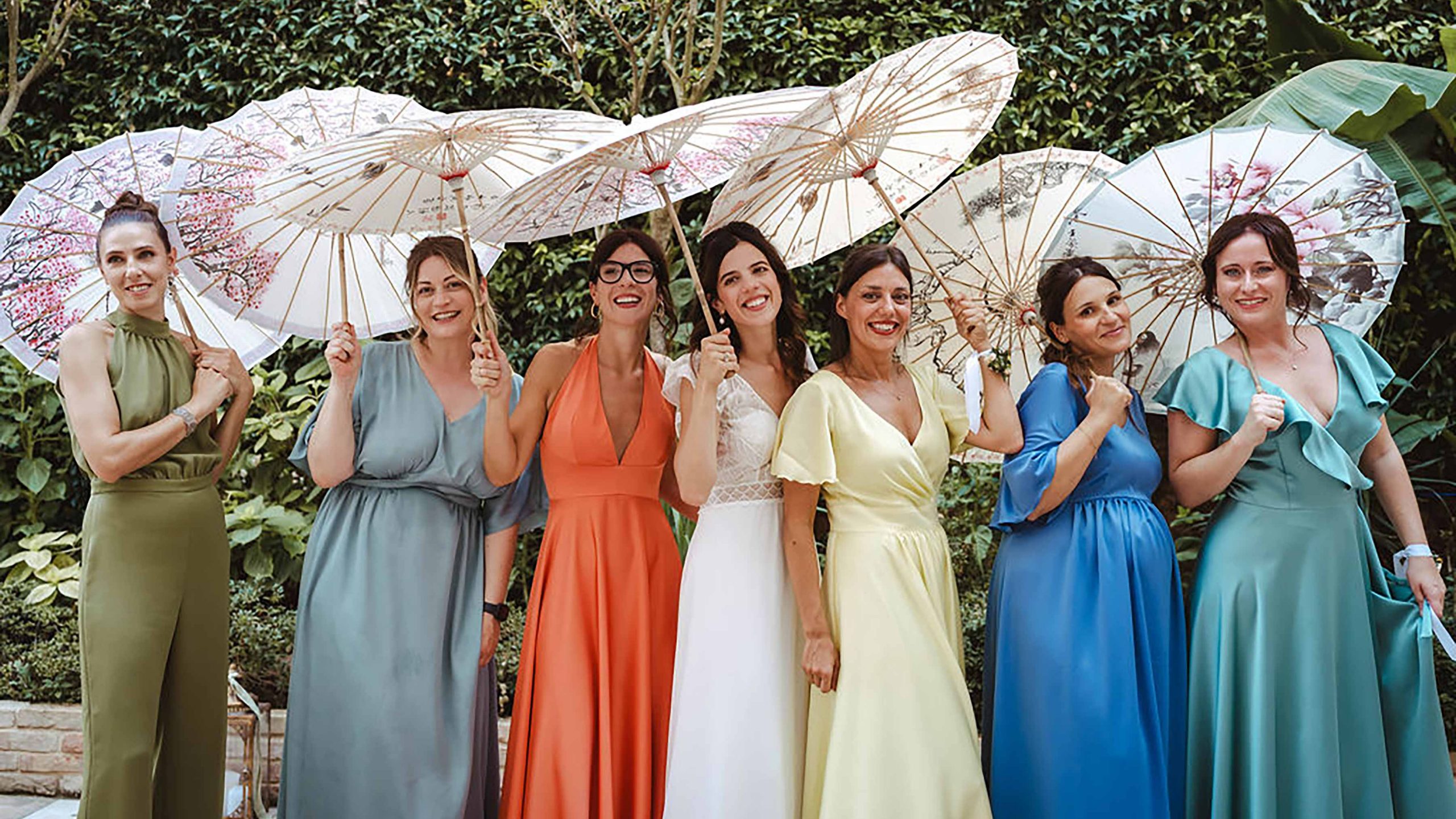 Le damigelle di un matrimonio a Palazzo Zeno a Venezia