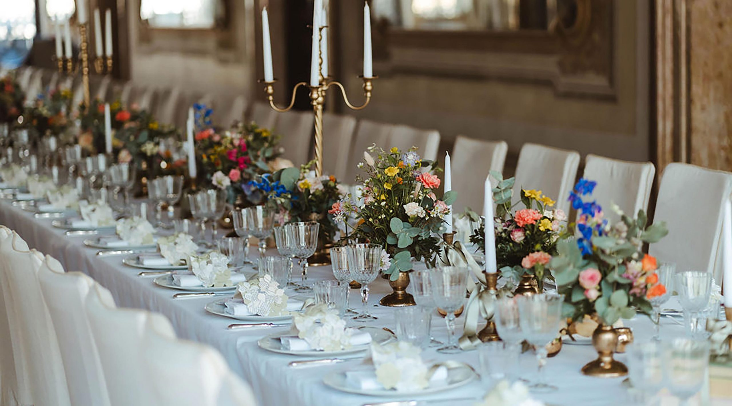 Il tavolo imperiale di un matrimonio a Palazzo Zeno a Venezia
