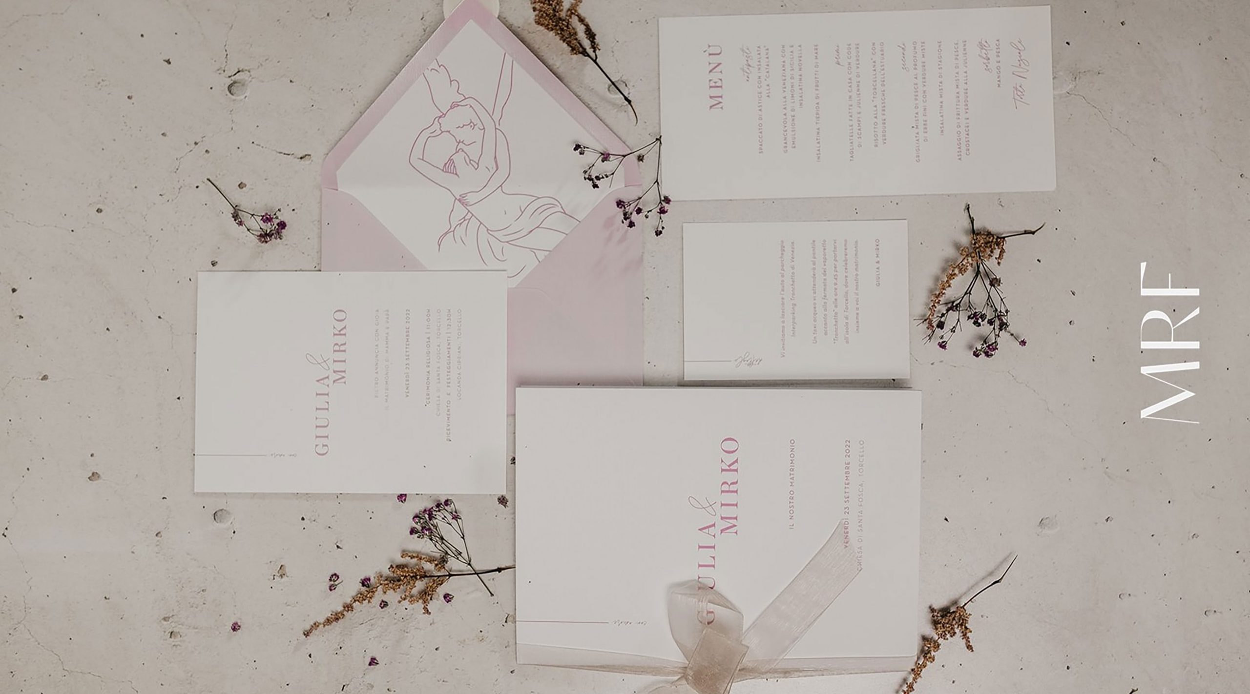 La stationery di un matrimonio alla Locanda Cipriani