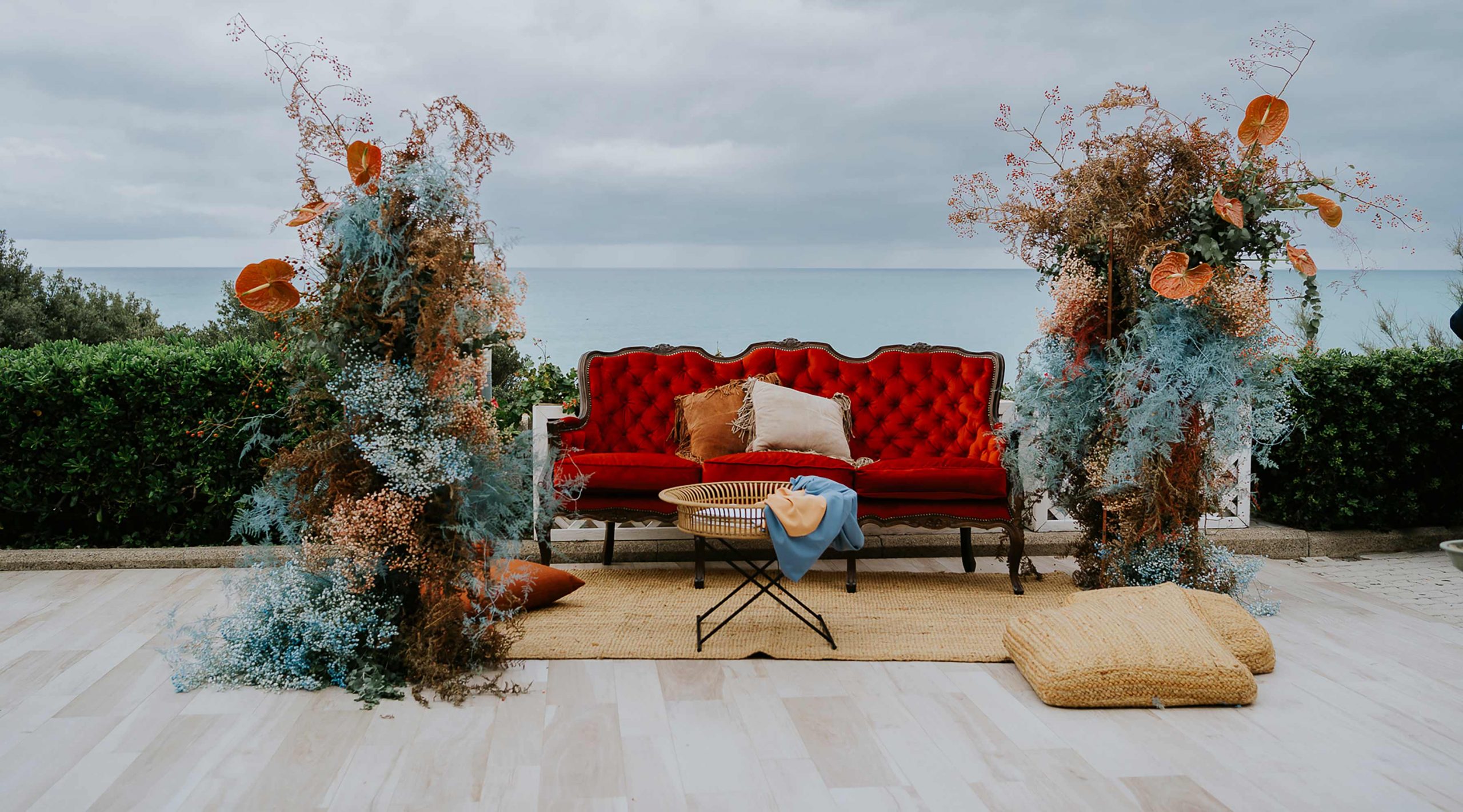 Il photobooth di un matrimonio in una villa sul mare in Toscana