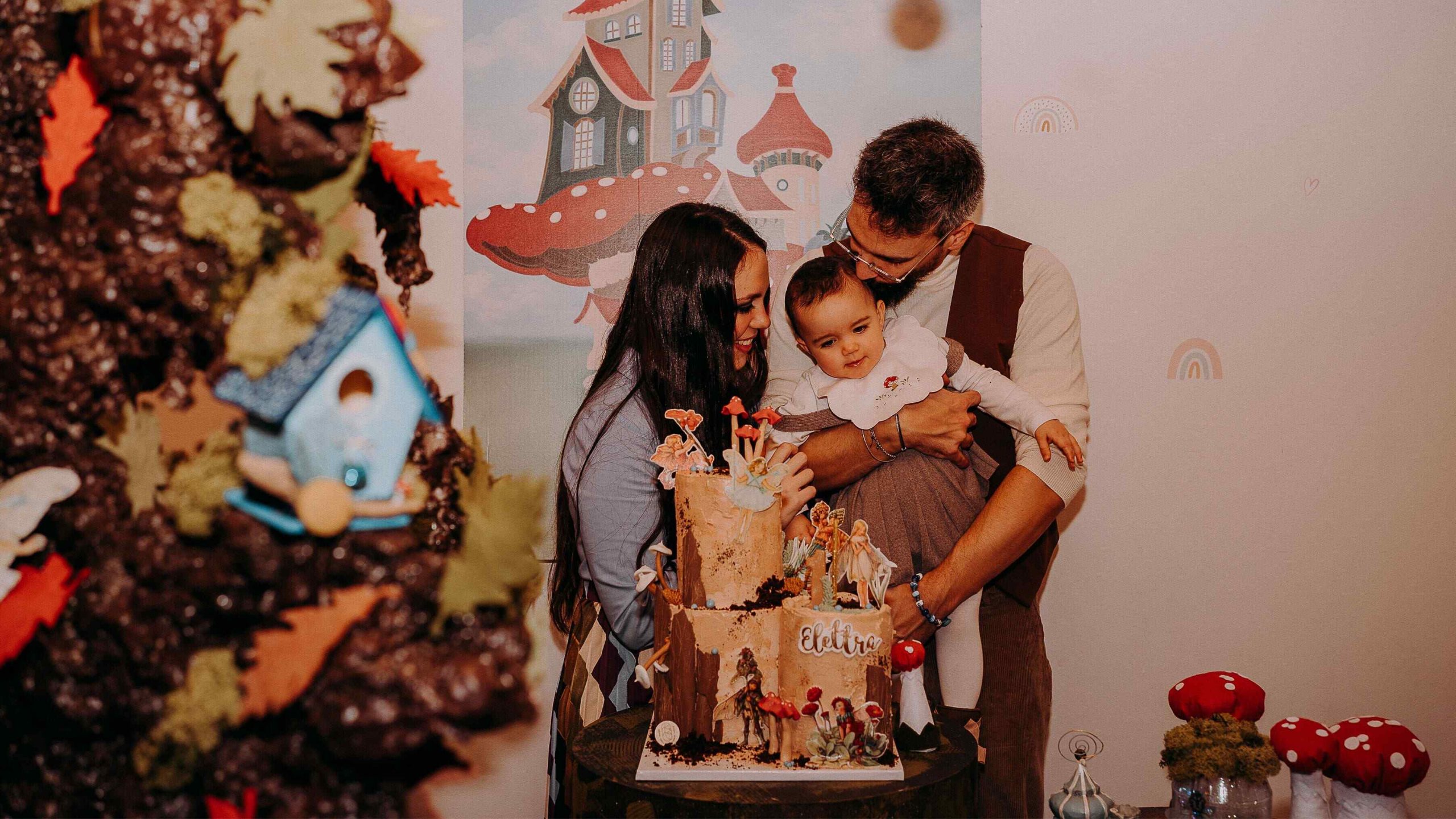 Il taglio torta del primo compleanno di una bimba a Venezia